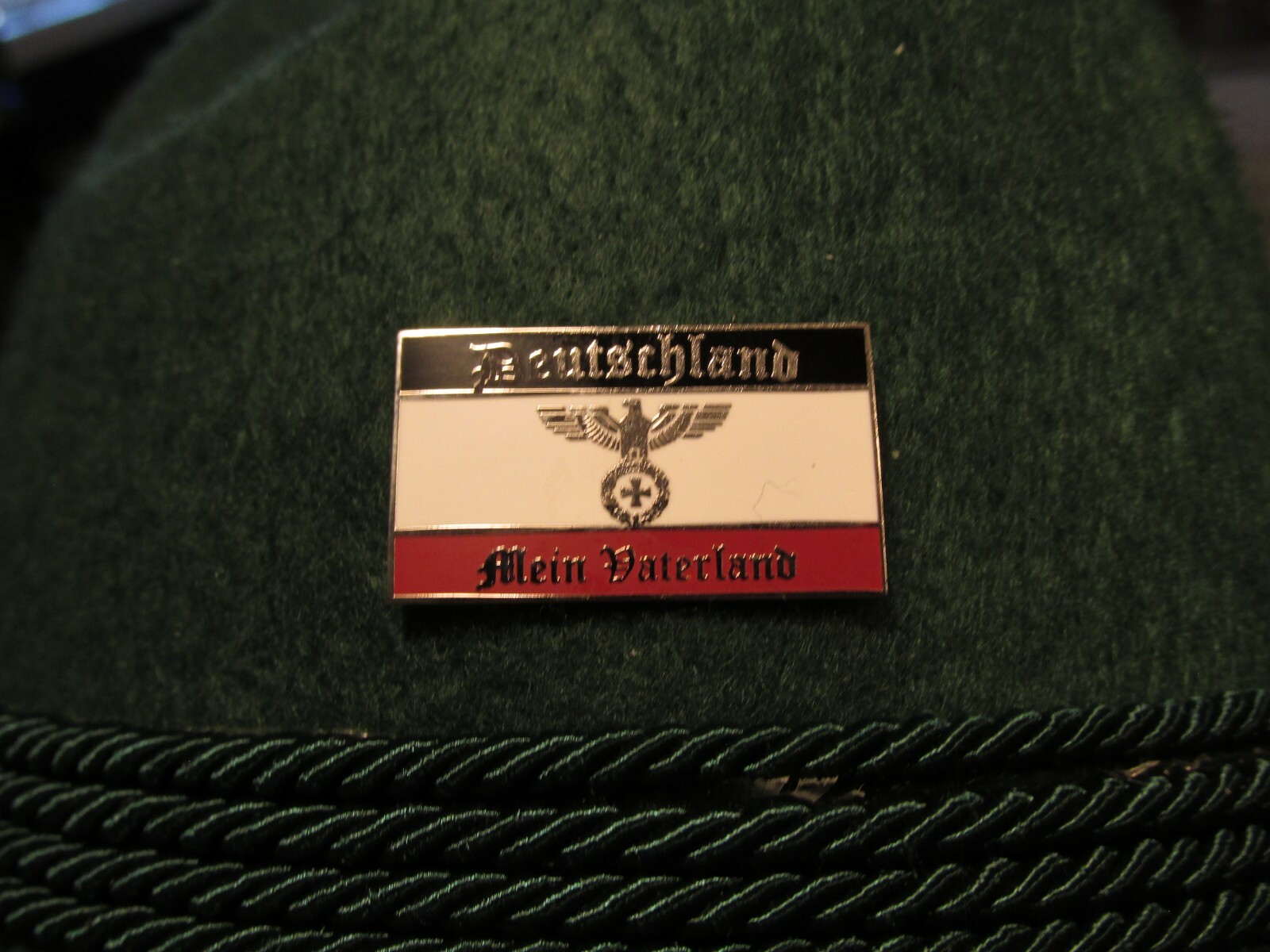 Old German Flag with Iron Cross & Eagle Military/Oktoberfest  Hat Pin 