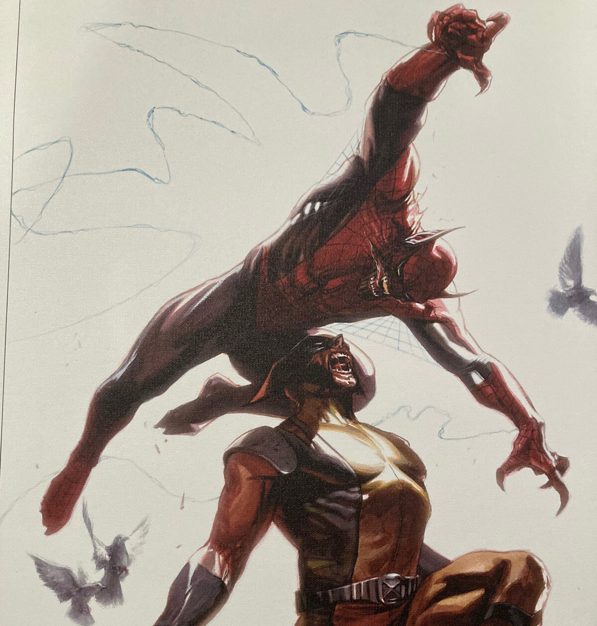 Secret Invasion #7 Limited Ed Giclee on Canvas Vampire Spiderman & Wolverine