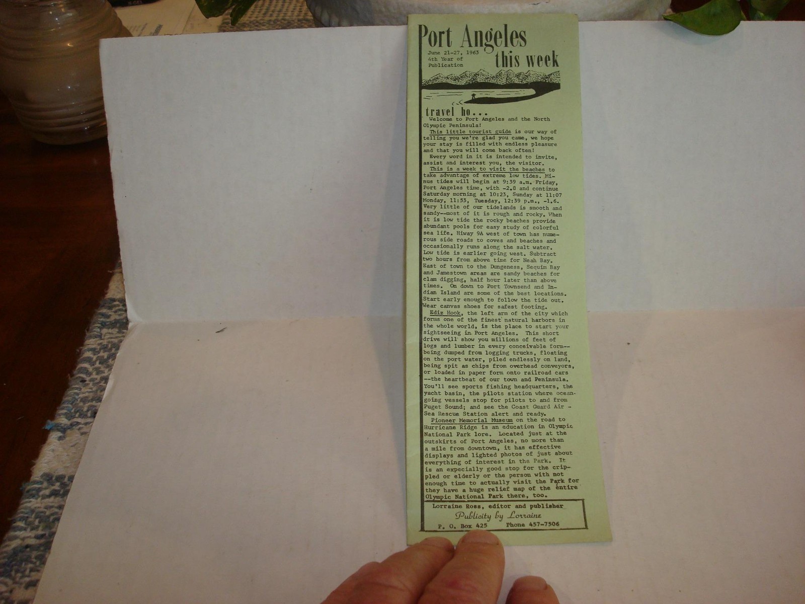 June 21-27,1963 Port Angeles this Week,Port Angeles & tNorth Olympic Peninsula