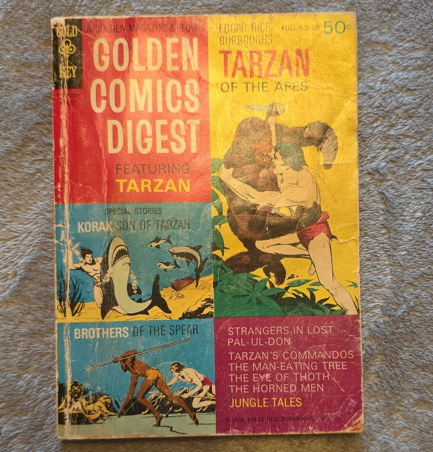 Golden Comics Digest #4 Tarzan of the Apes Tarzan/Korak Western 1969 Digest