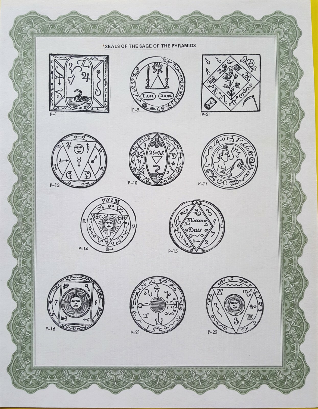  SEALS OF THE SAGE OF THE PYRAMIDS Talisman, Sigil, Gain Desires Knowledge Power