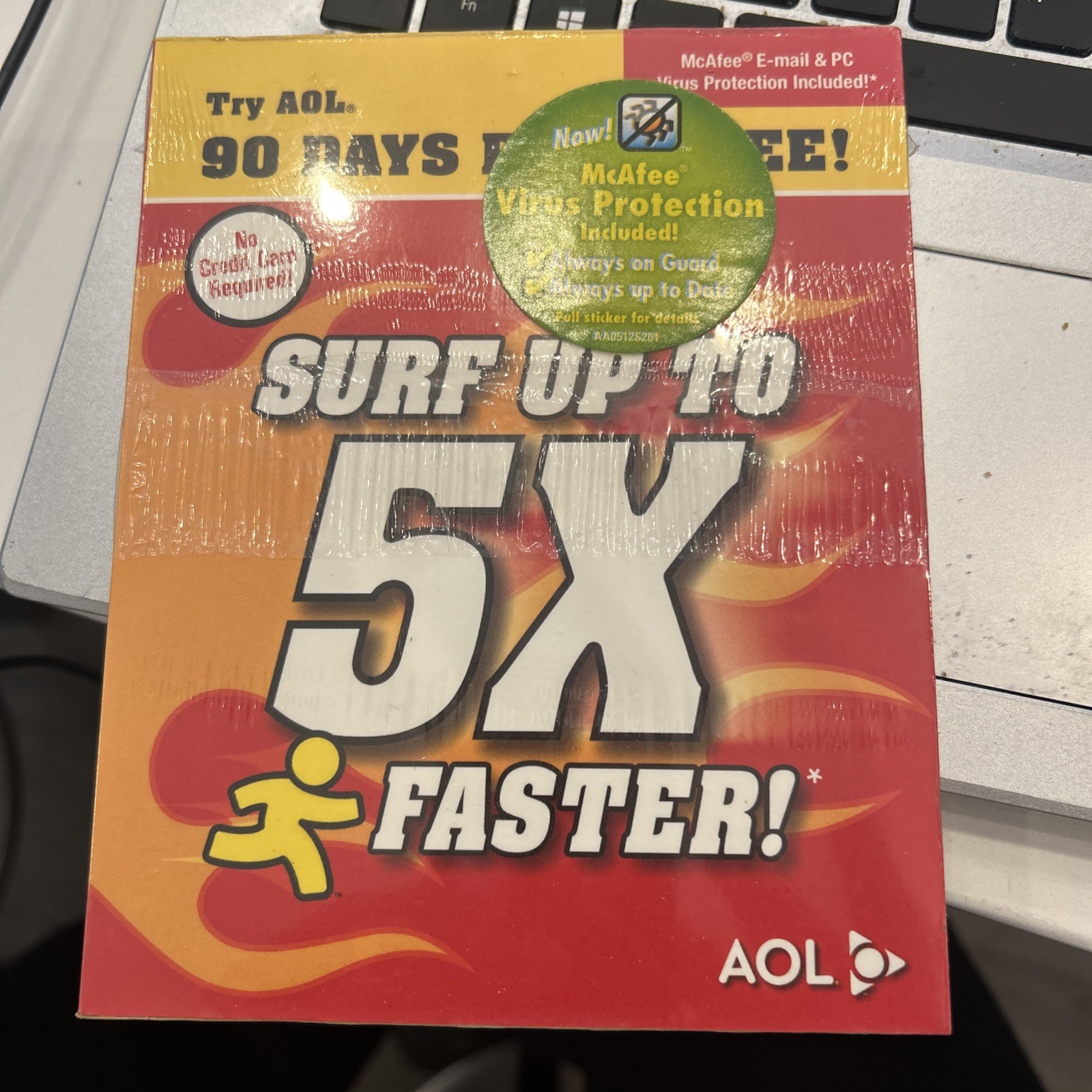 Vintage Try AOL 90 Days Risk Free Trial CD-Rom Sealed NEW NIB 5X FASTER