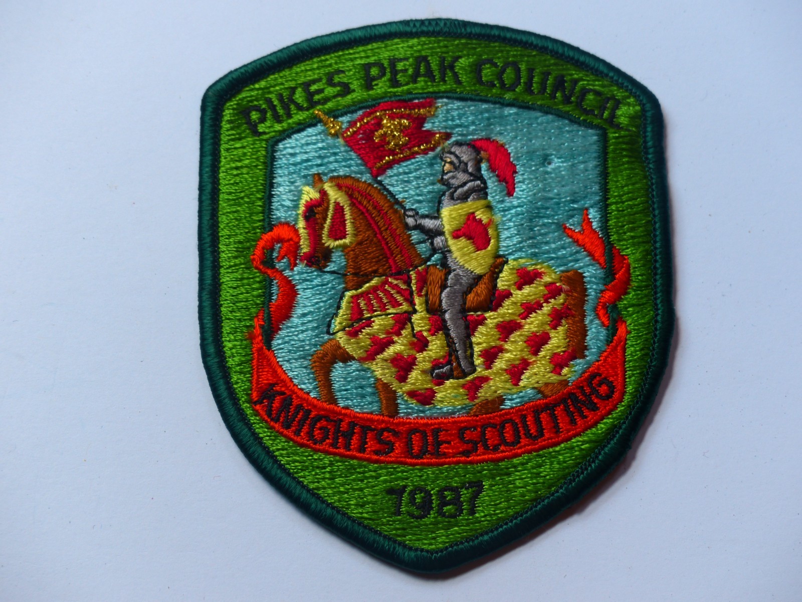 Unused 1987 Pikes Peak Council Knights of Scouting Jousting Boy Scout BSA Patch