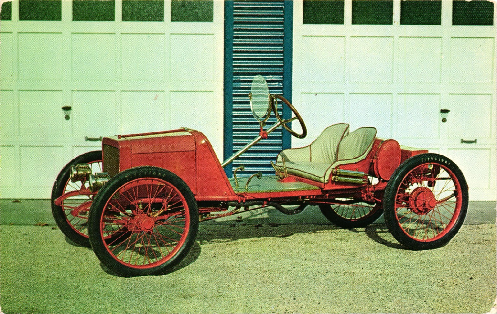 ANTIQUE Auto Car 1912 Spaeke Cyclecar Vintage Postcard
