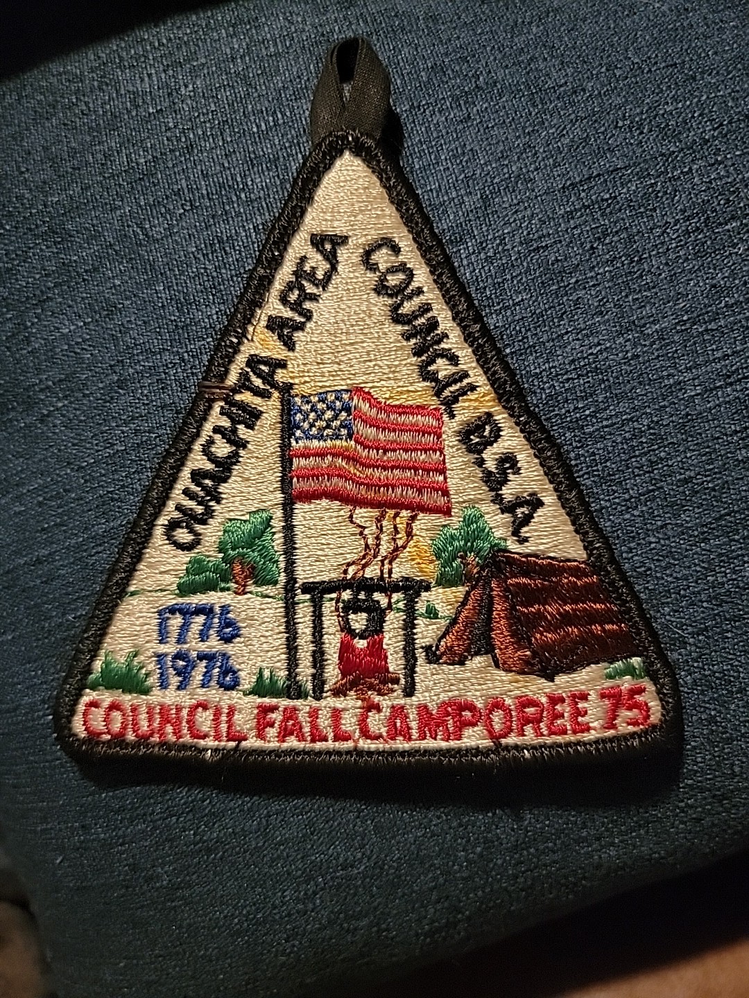 Vintage 1976 Ouachita Area Council Fall Camporee 75 Boy Scout Patch BSA