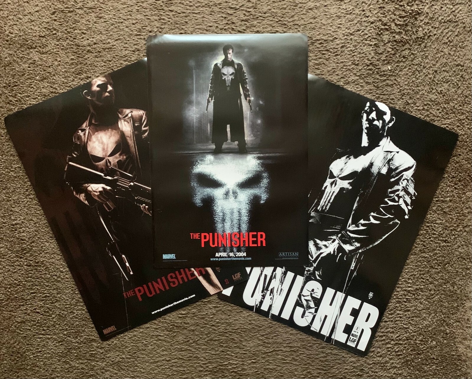 3 THE PUNISHER 2004 Marvel Comics Movie Promo Poster Theater skull giveaway
