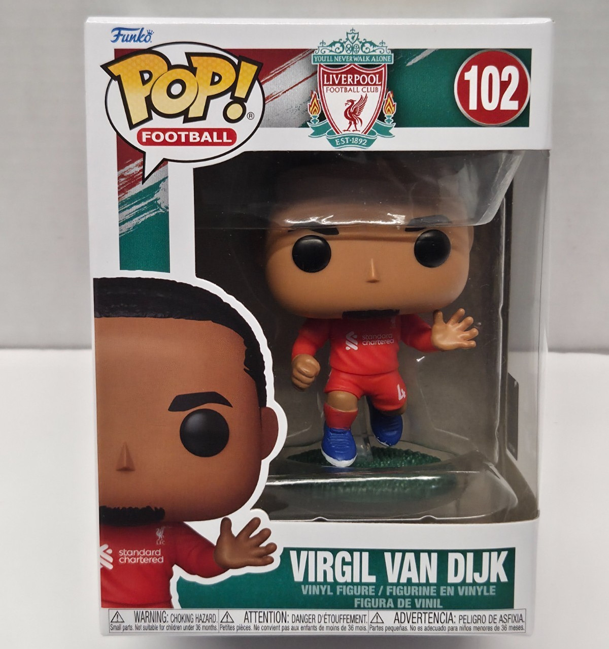 VIRGIL VAN DIJK - Liverpool Funko Pop Football #102 Vinyl Figure NEW & IN STOCK