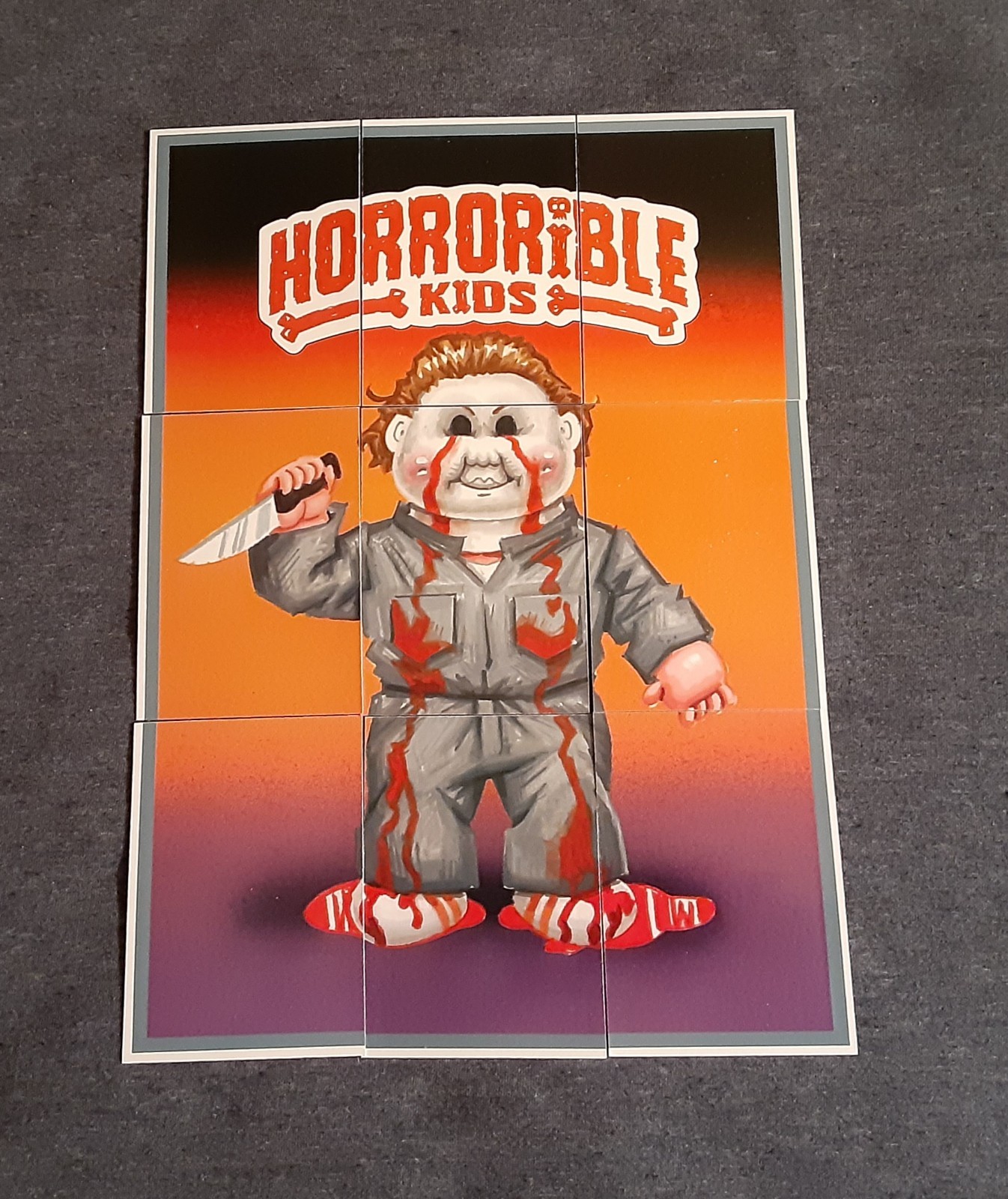 garbage pail kids puzzle michael myers  rob zombie Revenge of Oh the Horror-ible