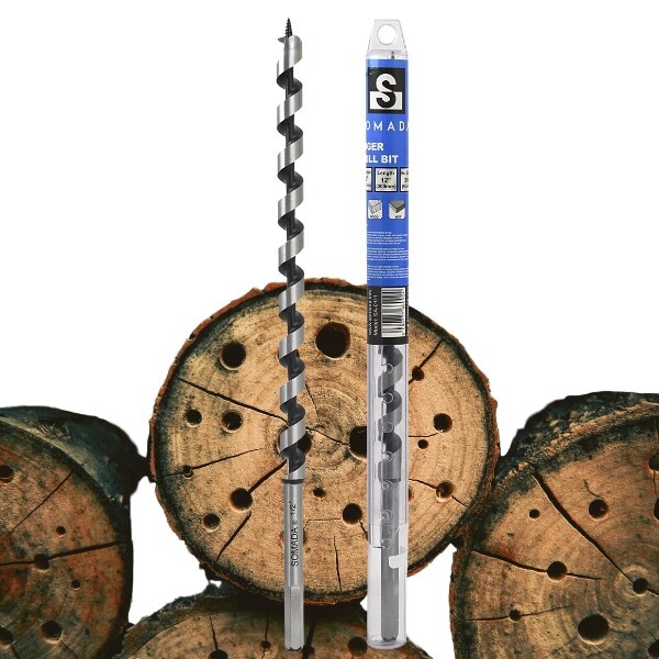 1/2 x 12 Inch Wood Auger Drill Bit 3/8-Inch Hex Shank Woodworking Carpenter