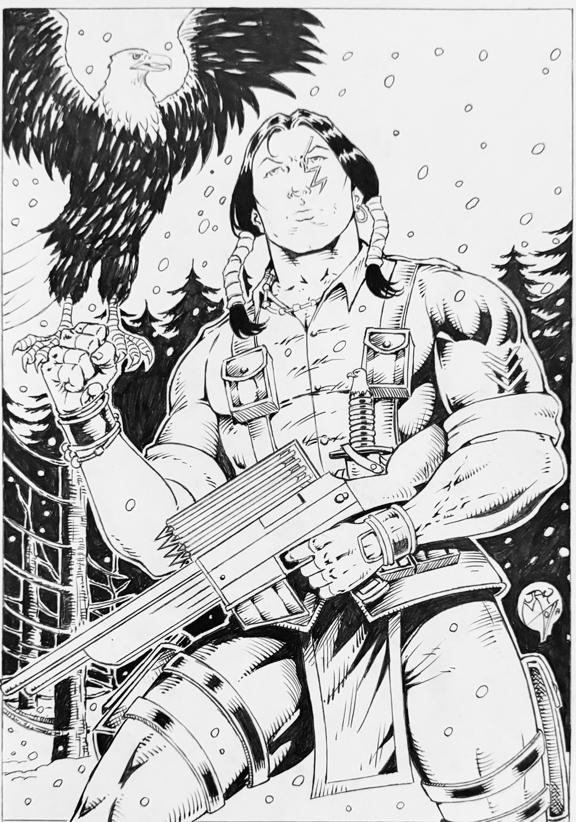 GI Joe: Spirit Iron Knife - 9x12 Jay Motta Original Art w/COA - NOT a Print