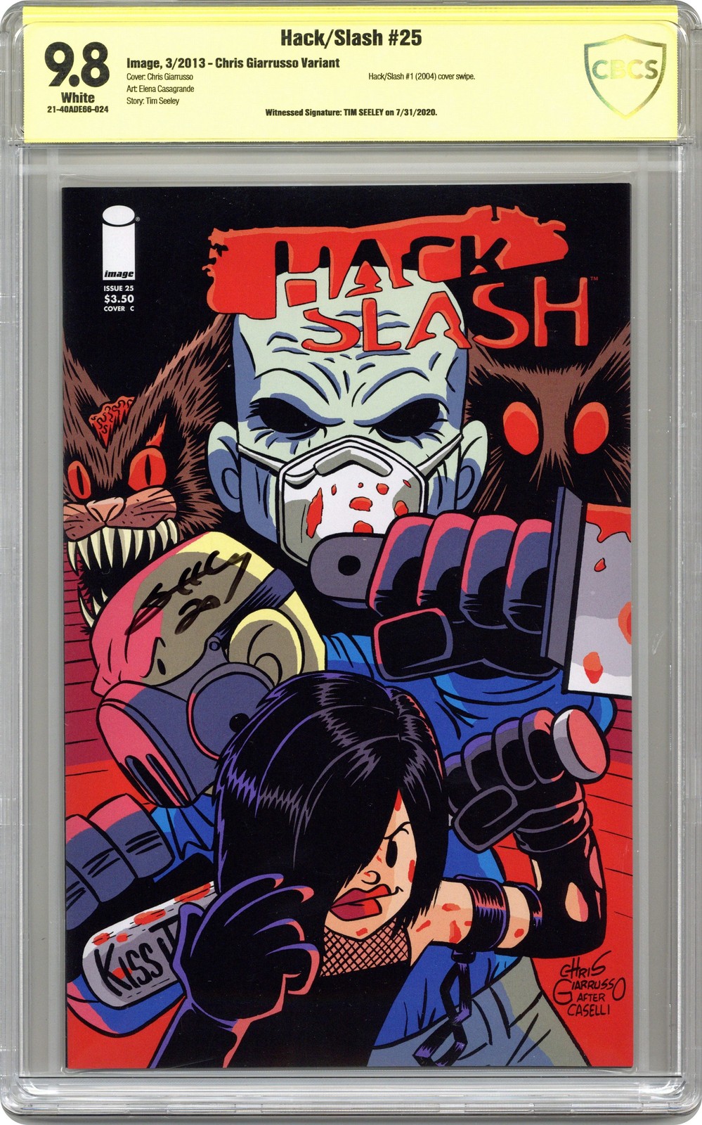Hack Slash #25C Final Variant CBCS 9.8 Witnessed Sig Tim Seeley 2013