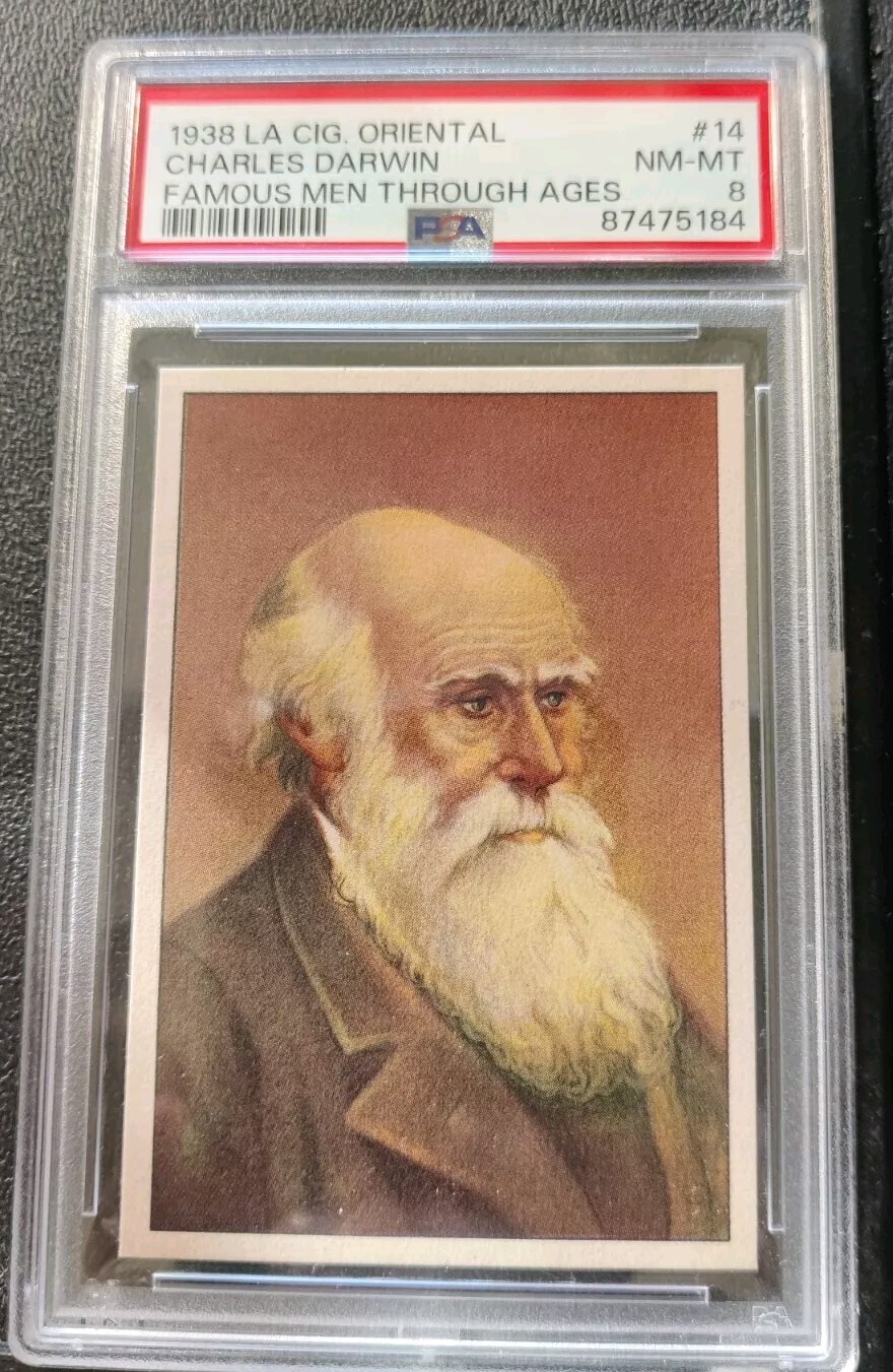 1938 La Cig. Oriental Famous Men Charles Darwin #14 PSA 8 Pop 2 One Higher