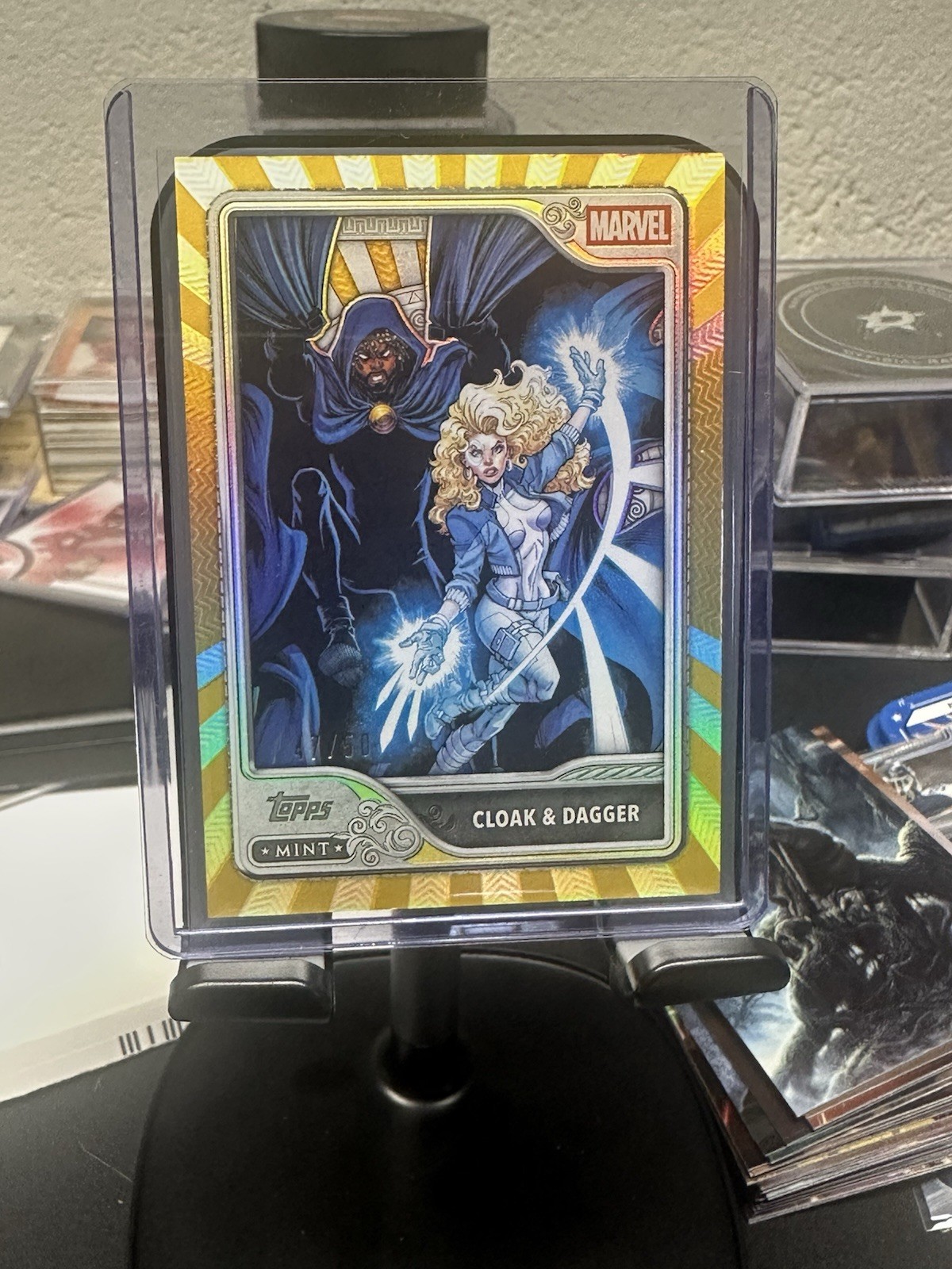 Cloak & Dagger Gold Foil /50 - 2026 Topps Mint Marvel #52 Silver SP