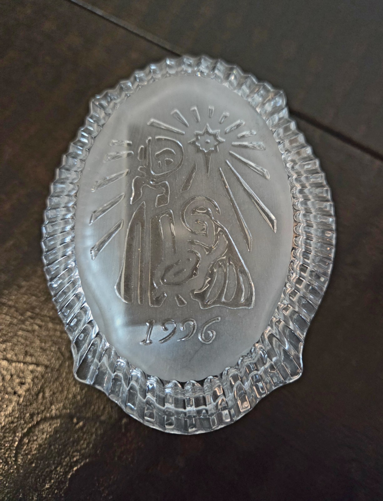 WATERFORD CRYSTAL Songs Of Christmas Music Box First Edition 1996 Silent Night