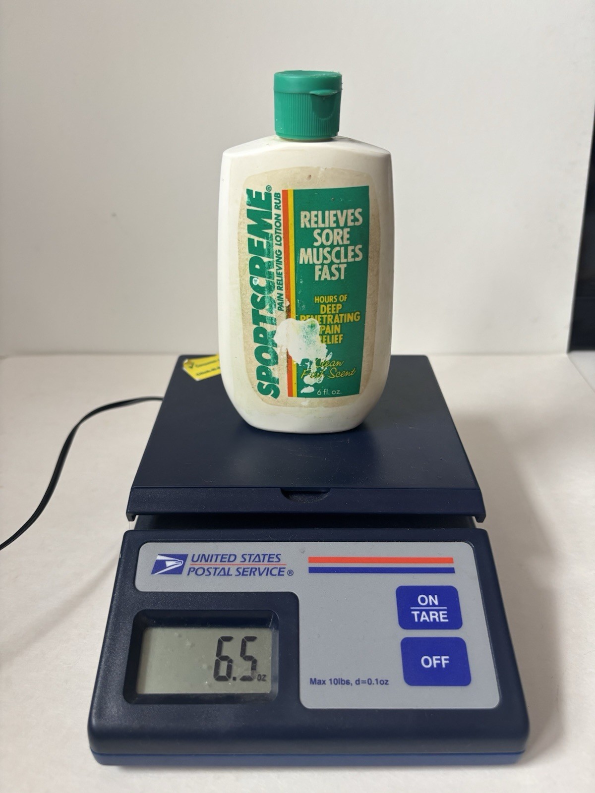 Vintage Sportscreme 6oz Pain Relief Lotion Athletic 80’s 90’s Advertising Prop