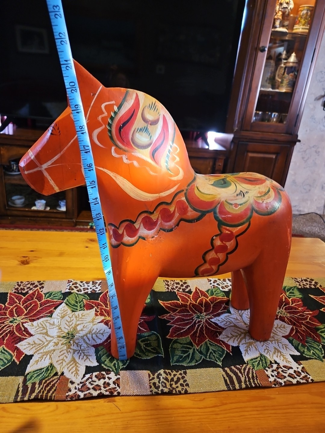 Biggest Antique Dala Horse On Ebay 1920-30's Sweden HandCarved Super Rare Size
