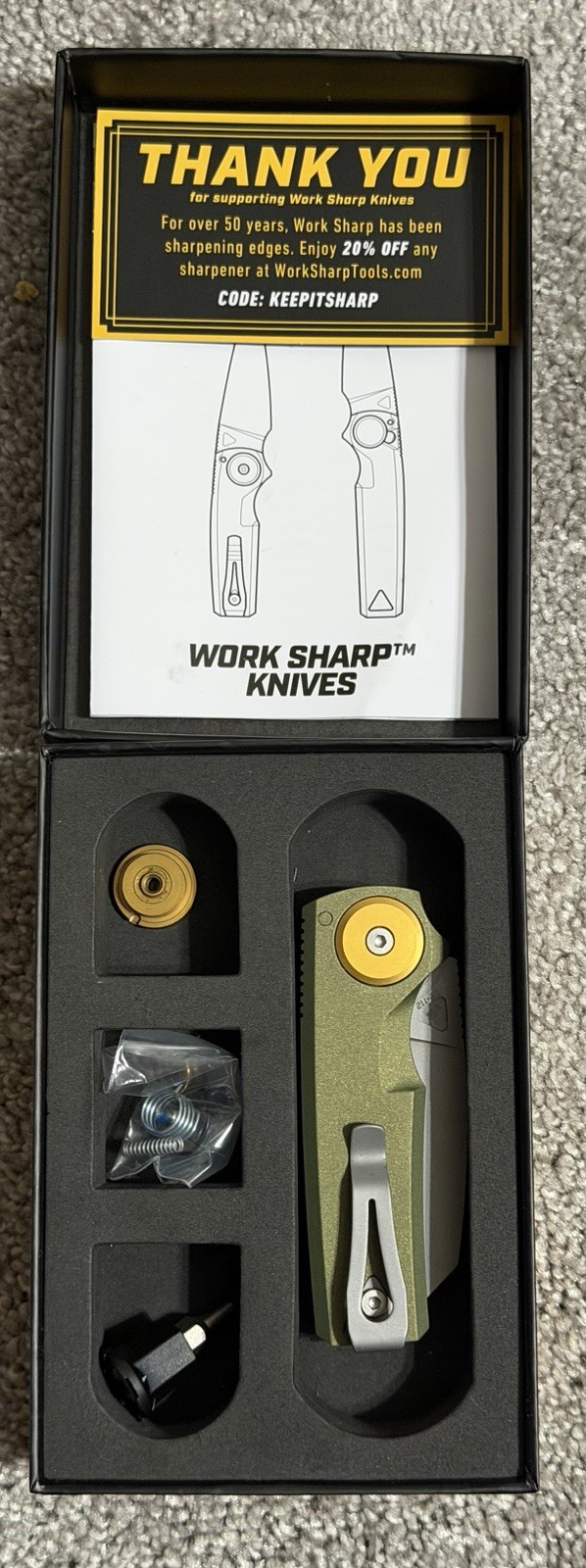 CUSTOM: WorkSharp Reserve Series RMX Caiman. Gold Pivot