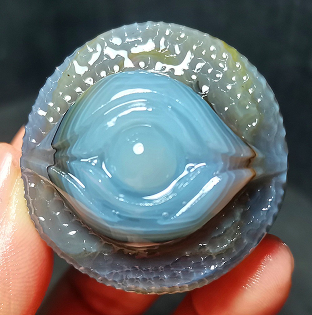 Rare 72.3G Natural Beautiful Gobi Agate Eye Agate Crystal Healing A237