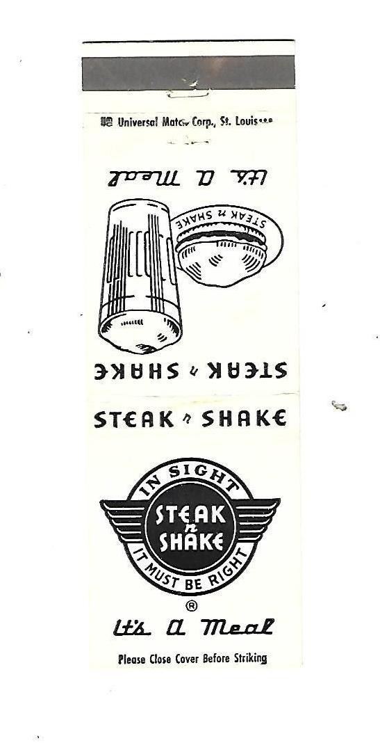Steak n Shake   Matchcover