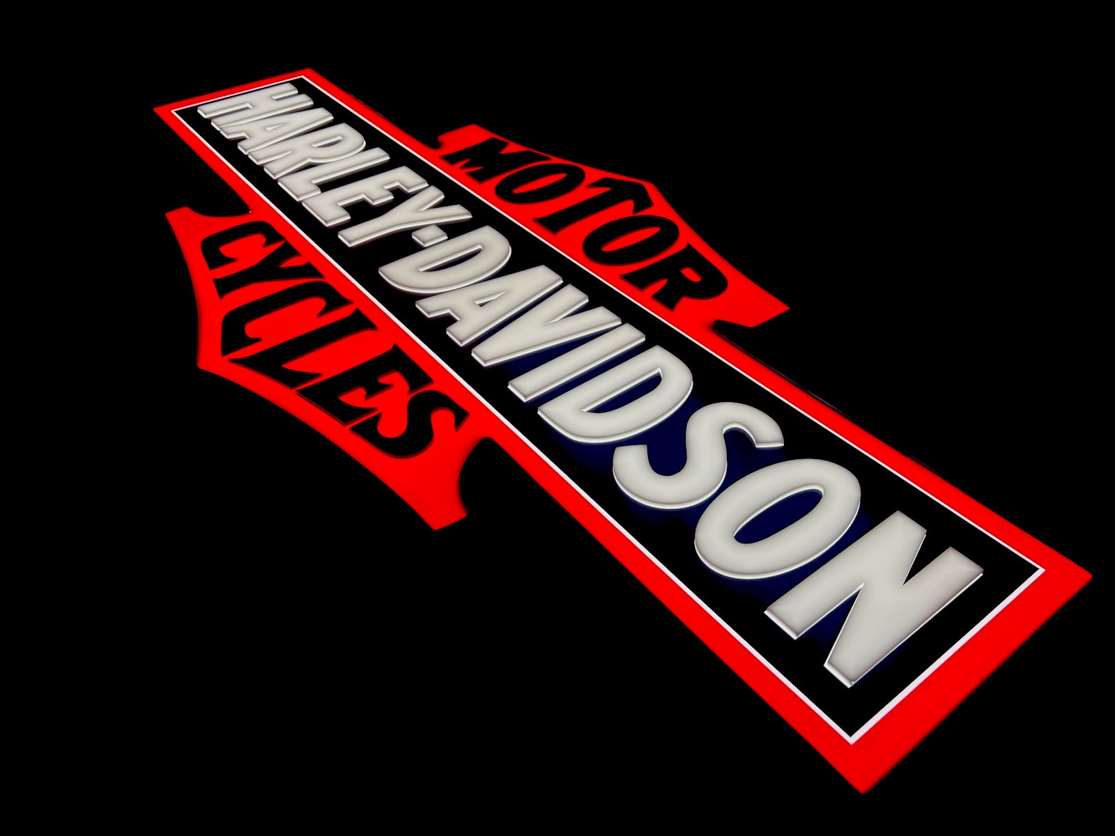 Harley Davidson Bar And Shield Custom LED light sign Large Mancave Garage Shop