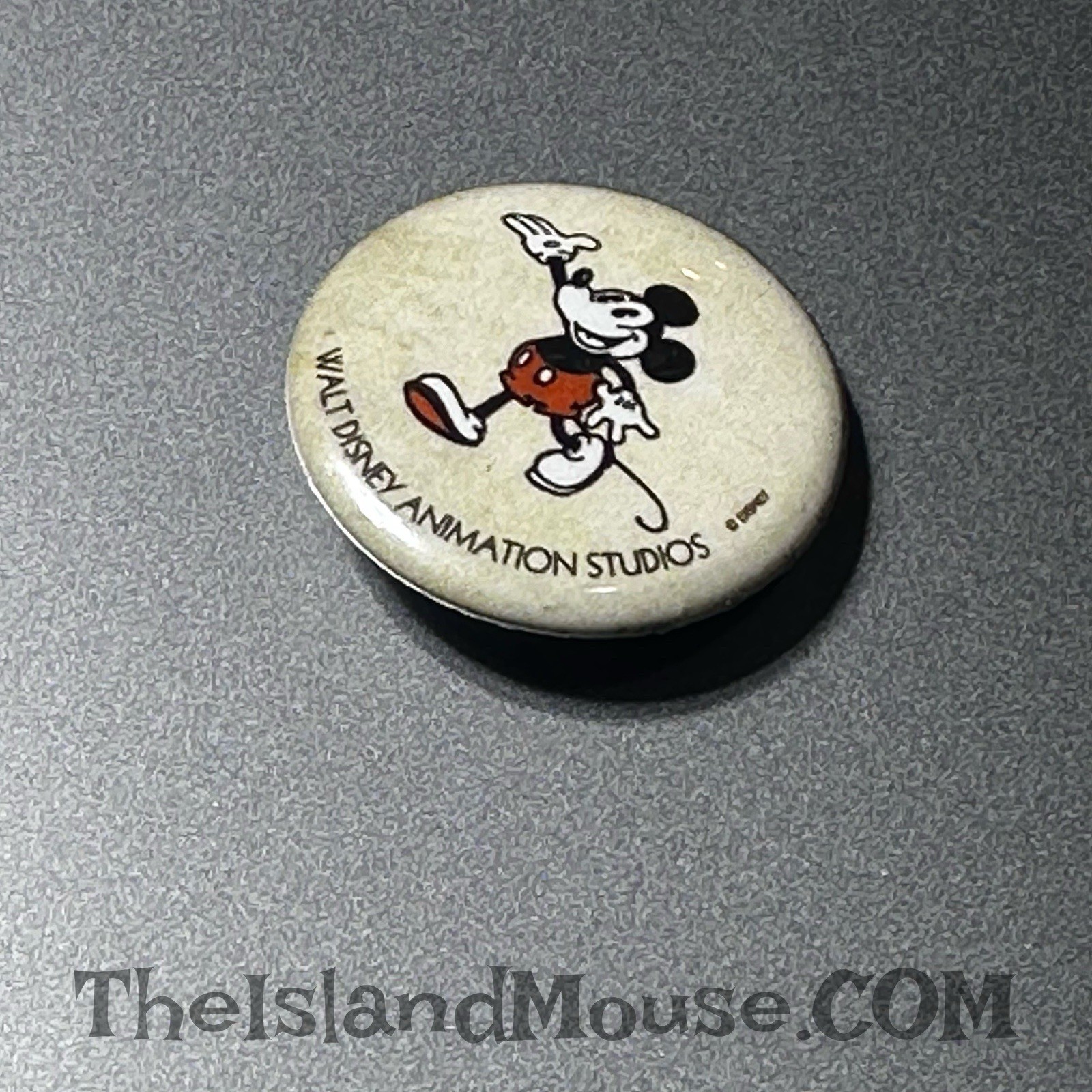 Vintage Micky Mouse Pin Button Walt Disney Animation Studios - RARE