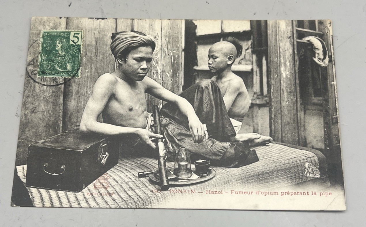 French Indochina Saigon Hanoi Smokers Post Card