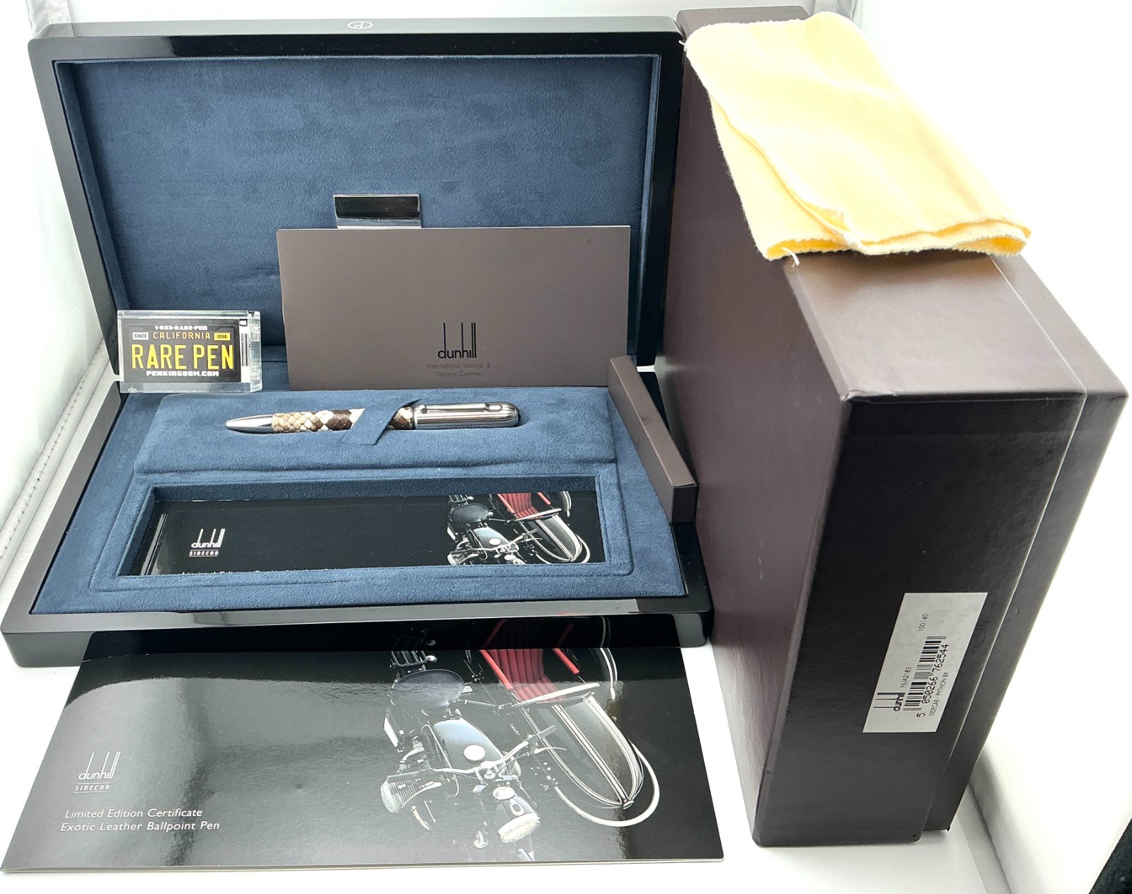ULTRA RARE DUNHILL SIDECAR EXOTIC PYTHON PALLADIUM LE1893 Ballpoint pen NEW
