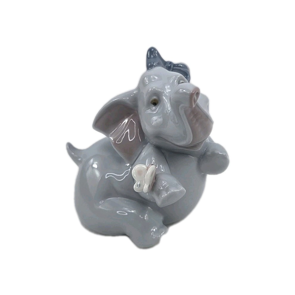 Nao by Lladró Porcelain Don\'t Tell Anybody Hand Made Elephant 1453 Figure