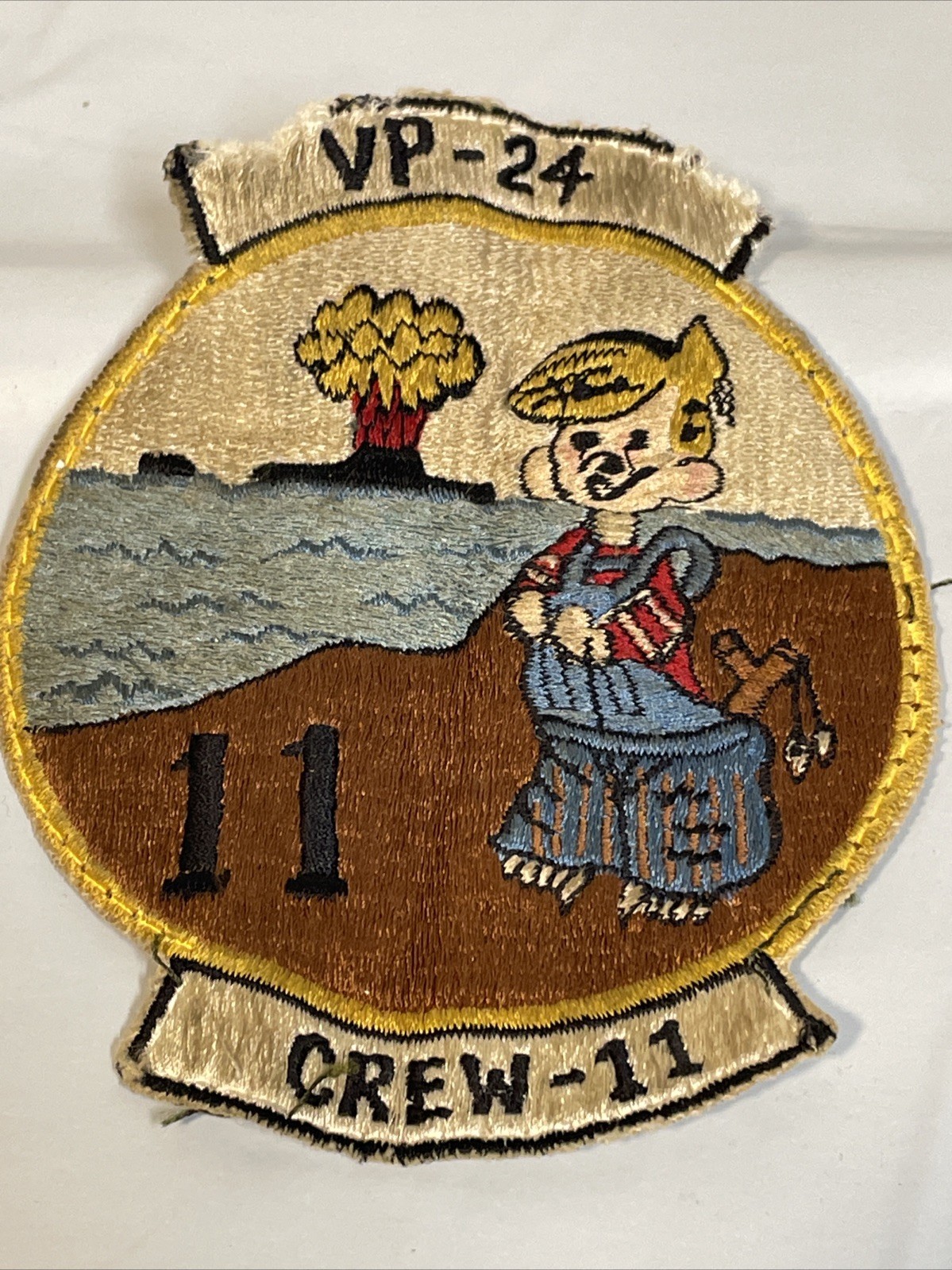 USN USAF Air Force Patrol Squadron VP-24 1950 - 60 Era Patch Crew 11 Navy USMC