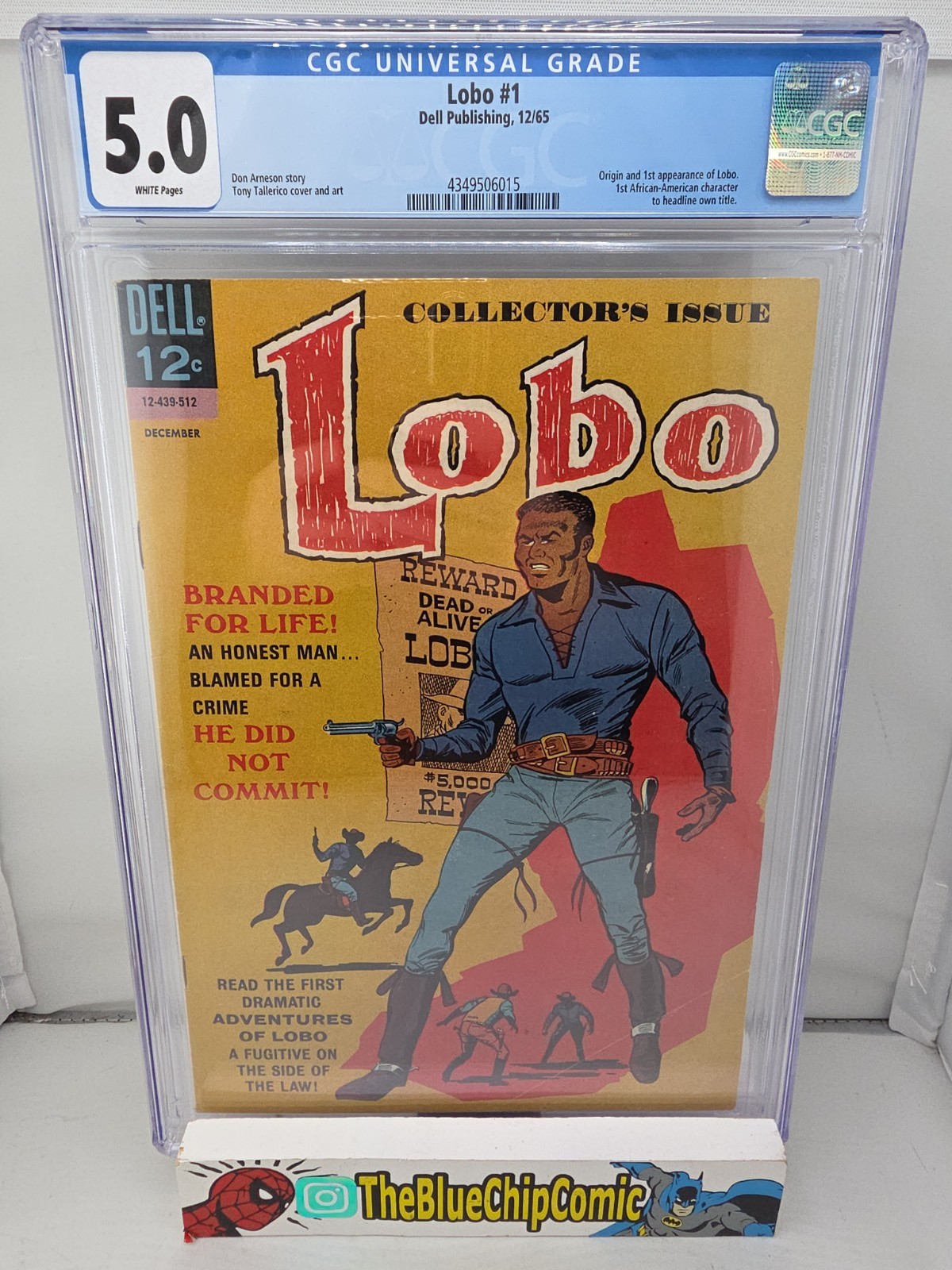 Lobo #1 CGC 5.0 1st African-American Solo Title, 1965 Dell Comic