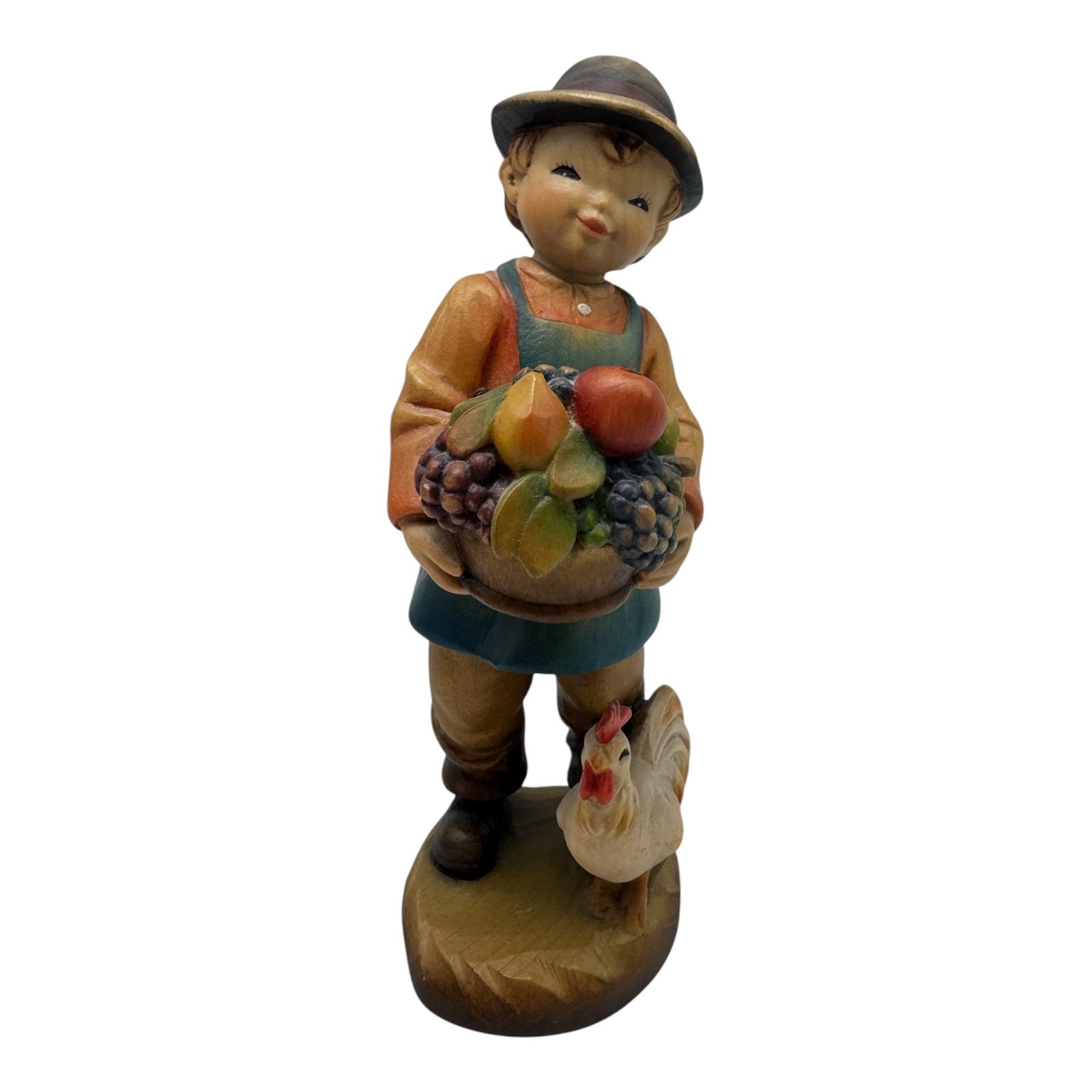 ANRI Juan Ferrandiz Wood Carved Hand Painted Season\'s Bounty 1986 LE 594/2250