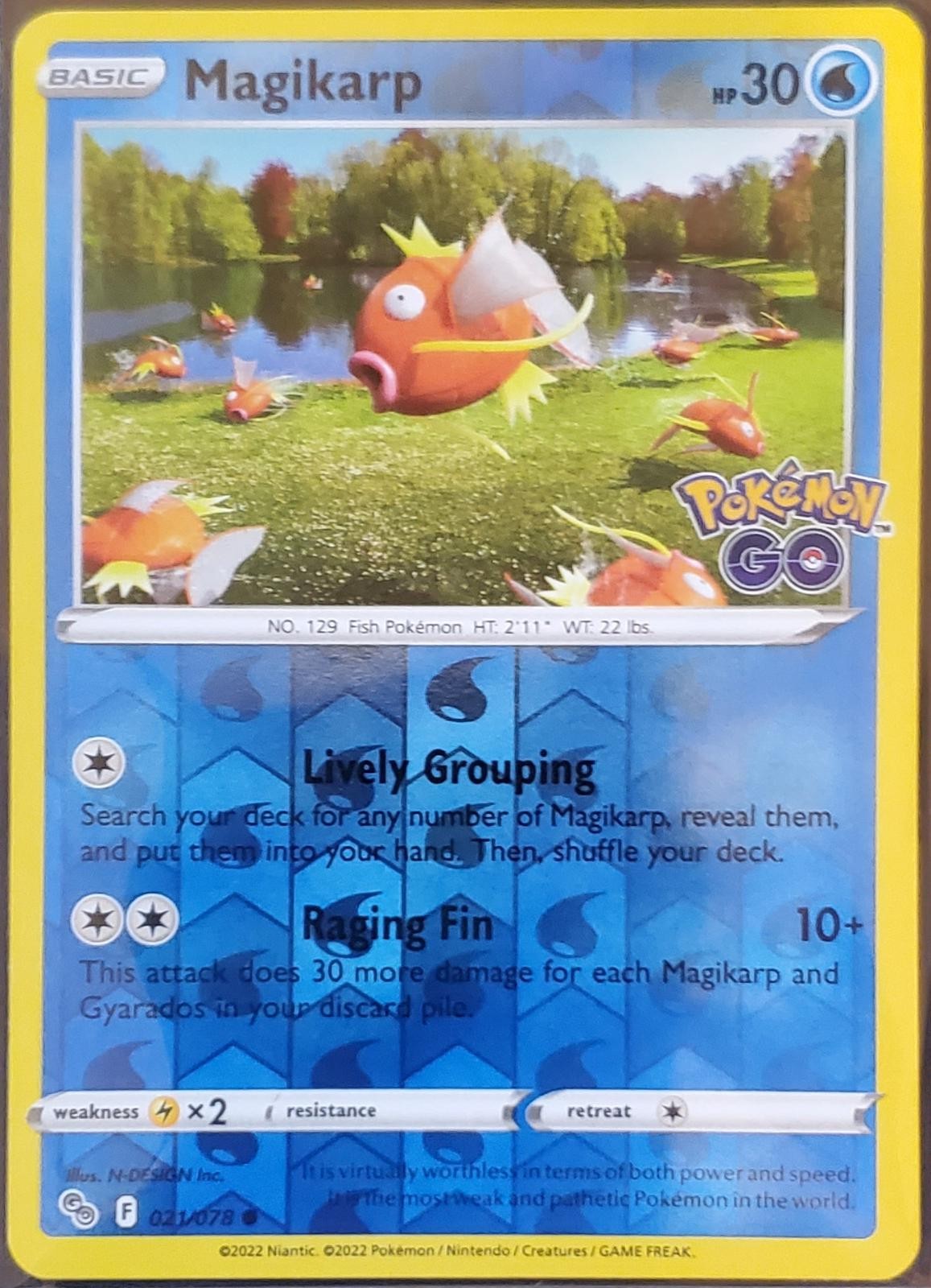 Magikarp Reverse Holofoil PGO 021/078 C NM