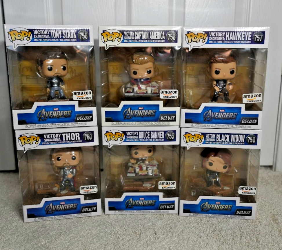 Marvel Funko pop - Avengers Shawarma Scene - Amazon Exclusive Full Set