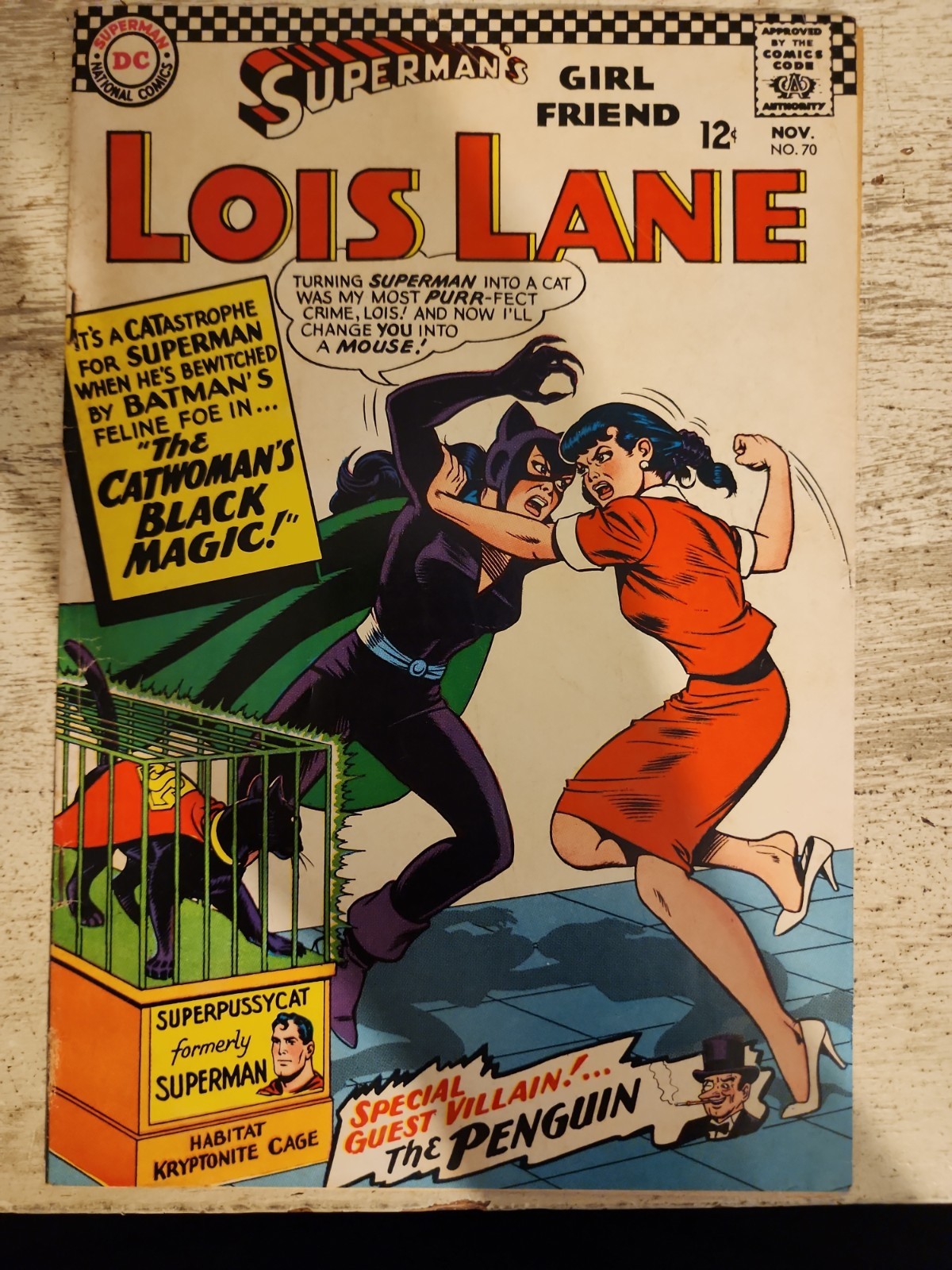 Superman's Girl friend lois lane # 70, 1ST silver Age Appearance Of Catwoman 4.5