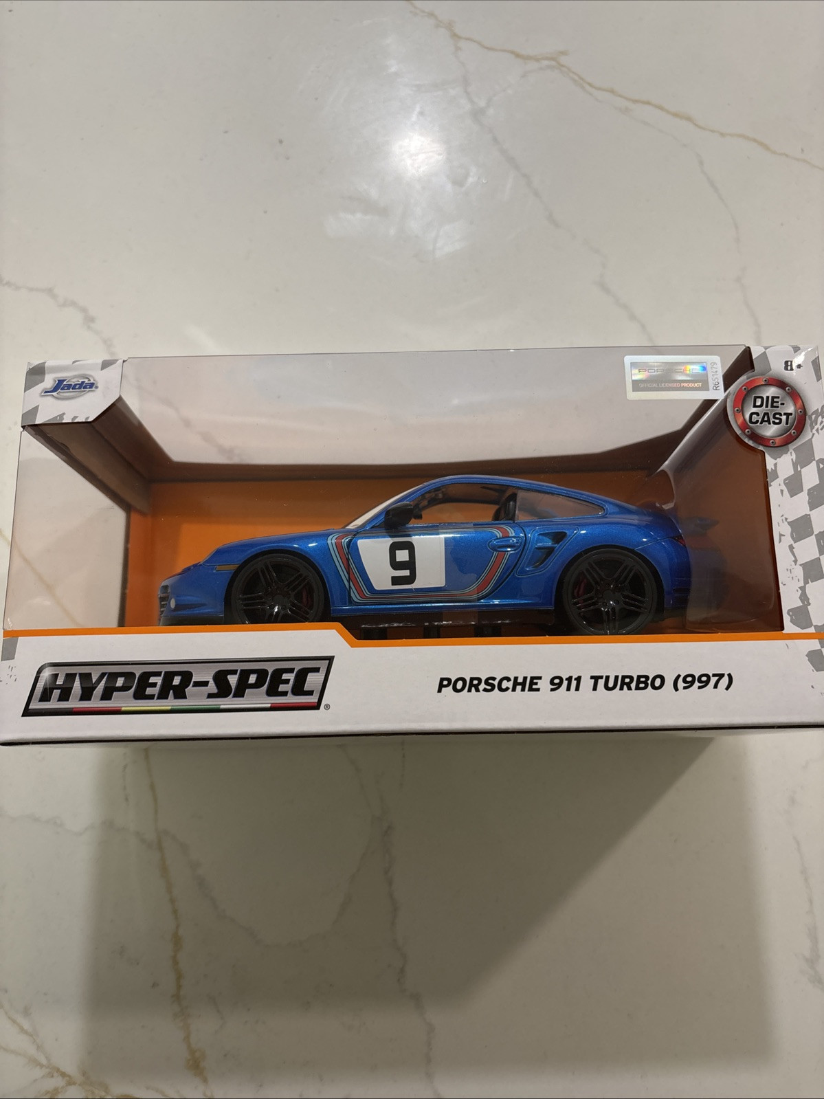 Jada Hyper-Spec Porsche 911 GT3 (996) 1:24 - Blue with #9 RARE -