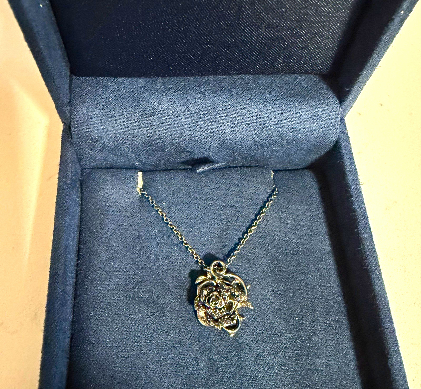 Enchanted Disney Fine Jewelry Disney Maleficent Rose Pendant Necklace