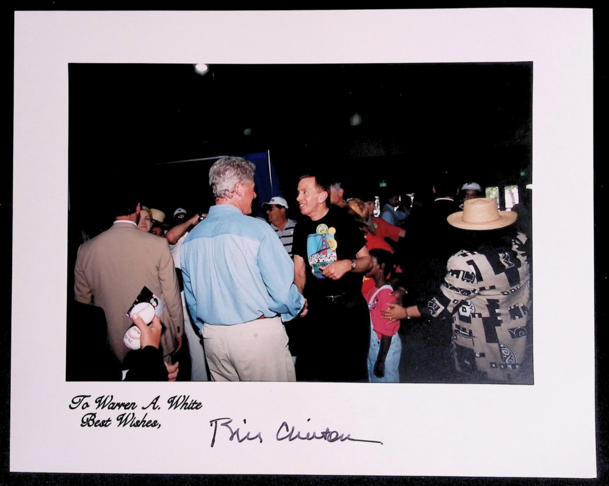 AUTHENTIC President Bill Clinton Signed White House Photo 9/4 Bosnia Airstrike