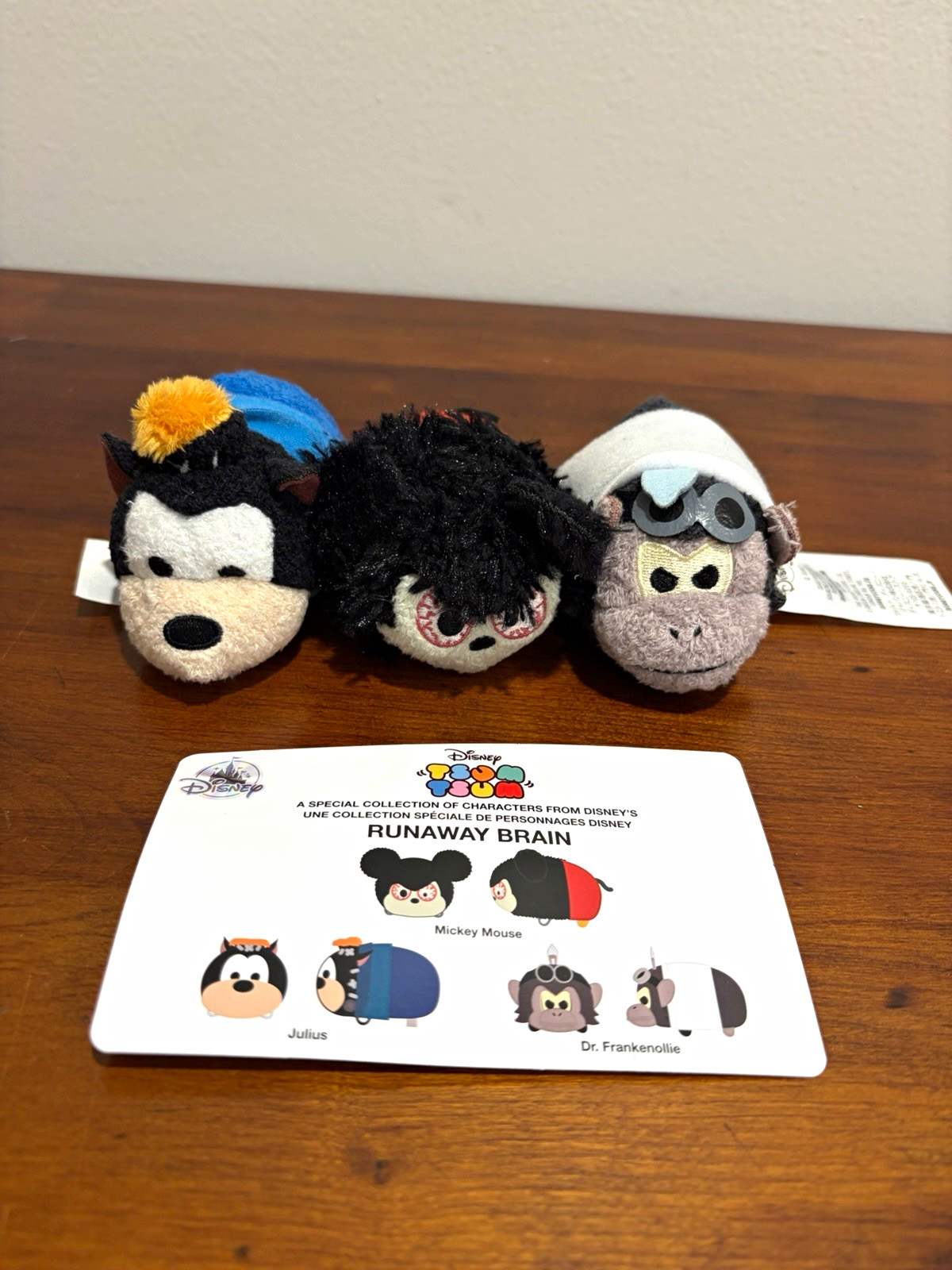 Disney Tsum Tsum Runaway Brain Plush Set: Julius, Goofy, Dr. Frankenollie