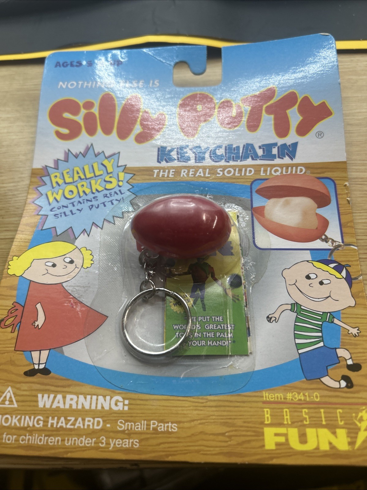 1996 Basic Fun NRFB Silly Putty Keychain