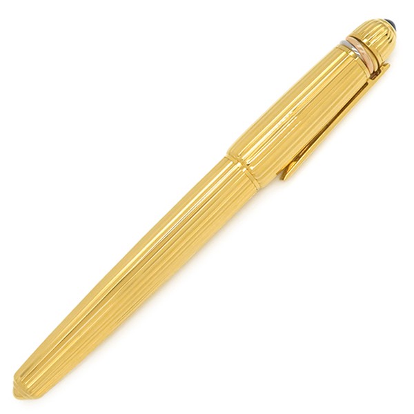 Cartier Ballpoint pen Pasha de Cartier 1989 Gold Plated  gold Blue Cabocho