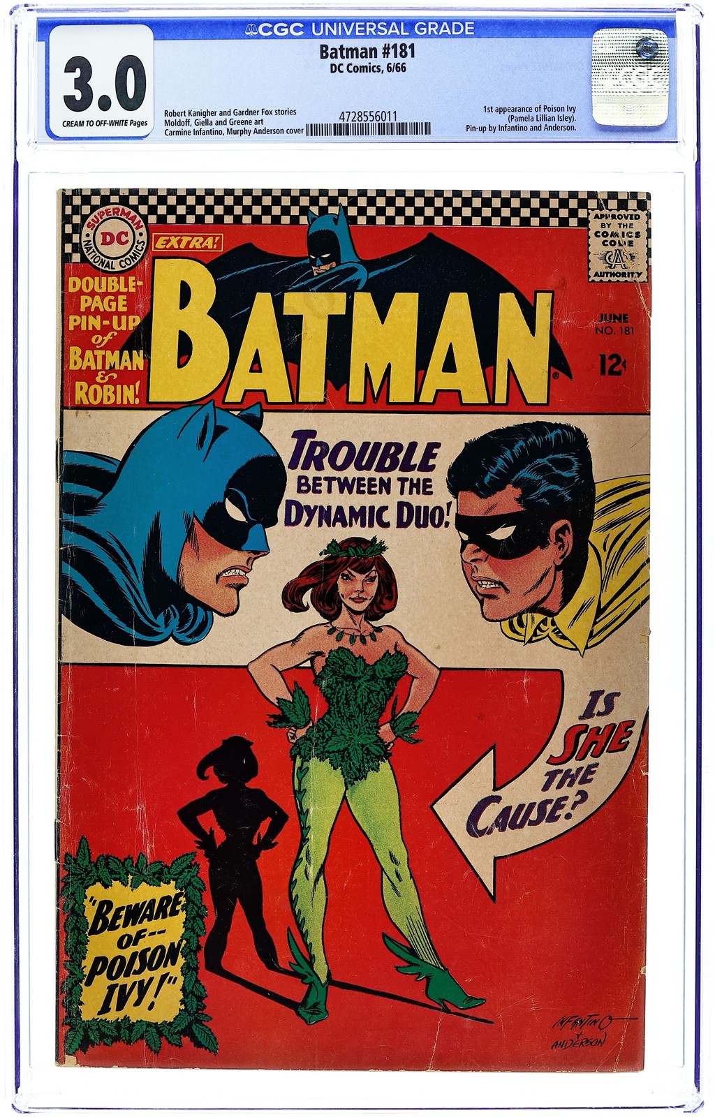 Batman #181 CGC 3.0 1966 4728556011 1st app. Poison Ivy