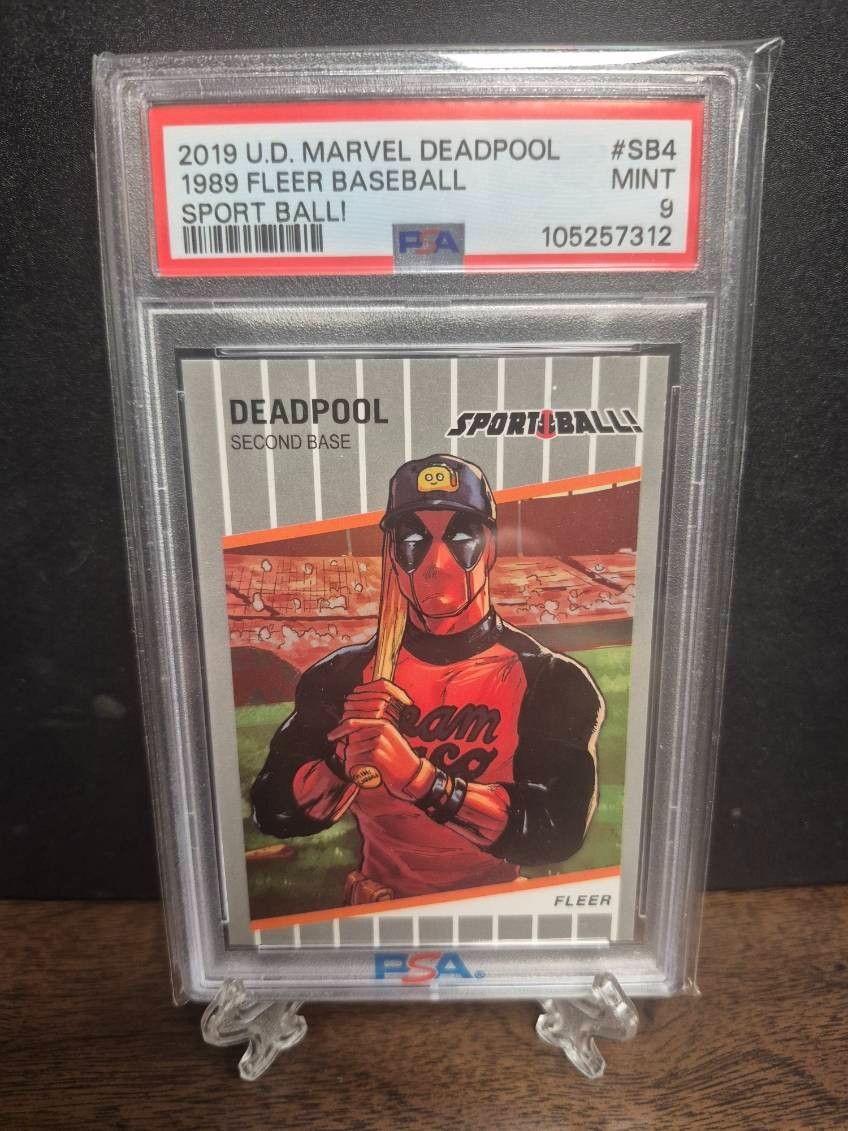 2019 Marvel Deadpool Sport Ball 1989 Fleer Bill Ripken #SB4 PSA 9 MINT