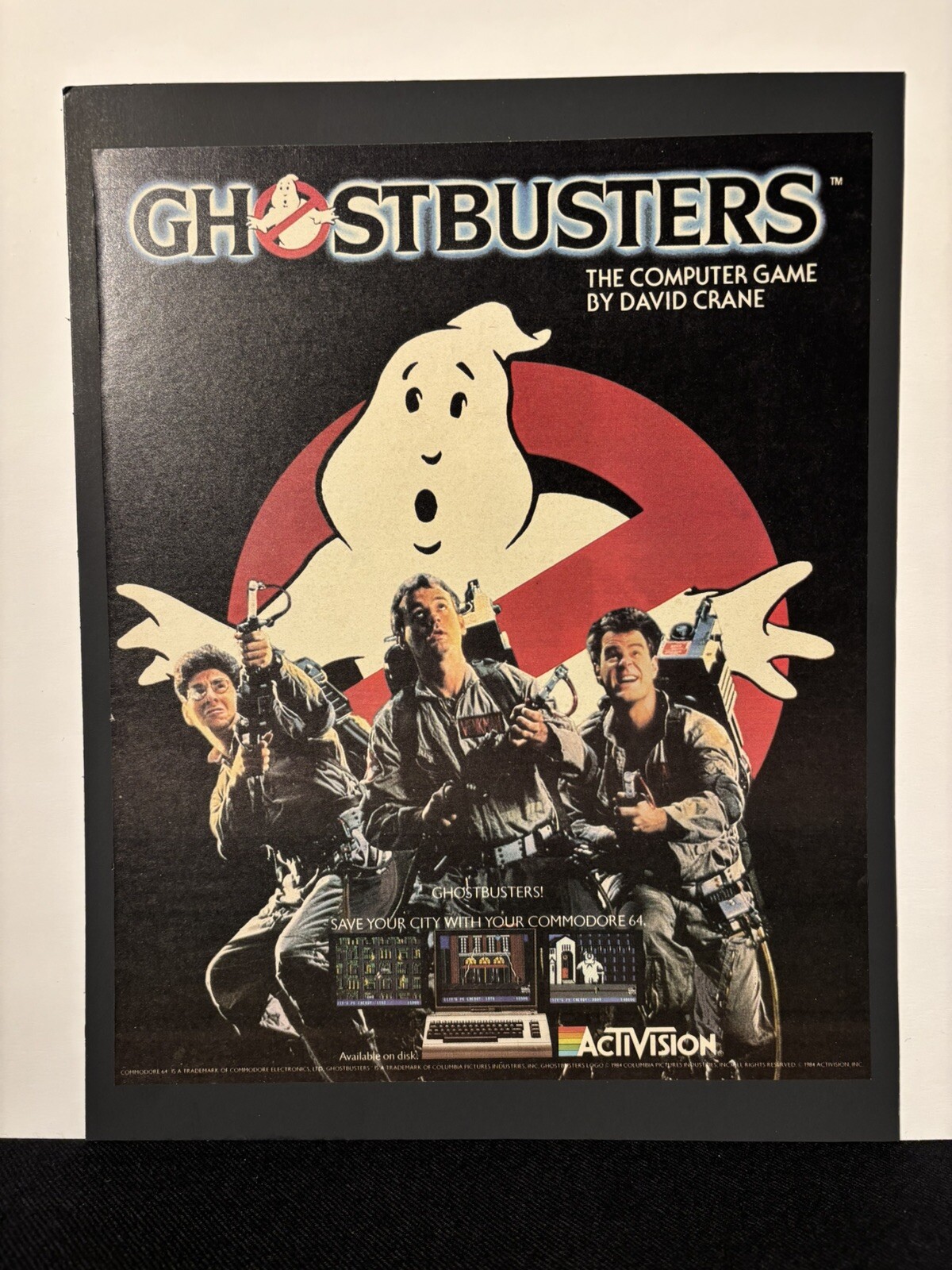 Vintage 1984 Ghostbusters the computer game by Activision advertisement