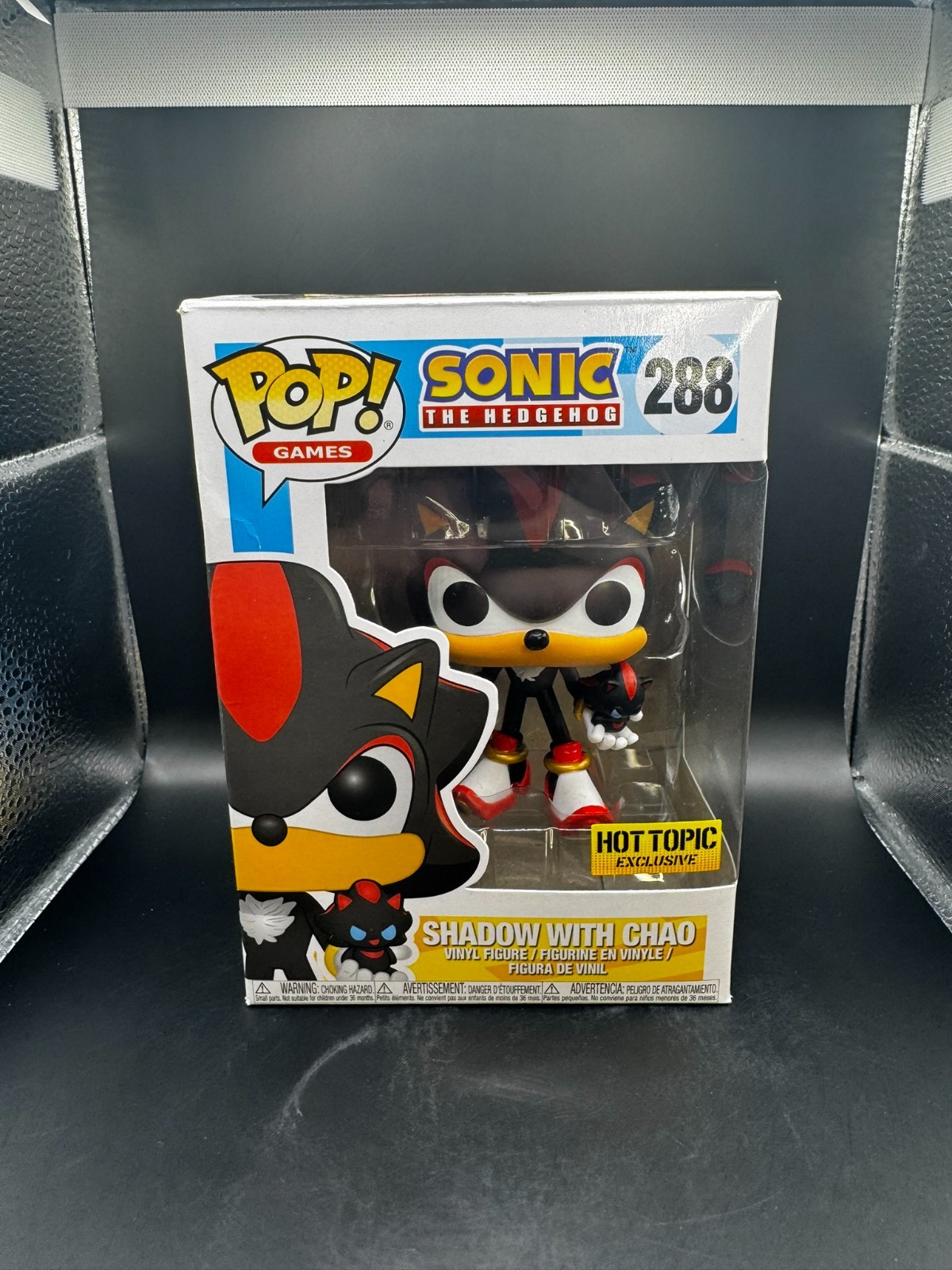 J4 Shadow With Chao - Funko Pop (#288) - Sonic the Hedgehog - Hot Topic - RARE