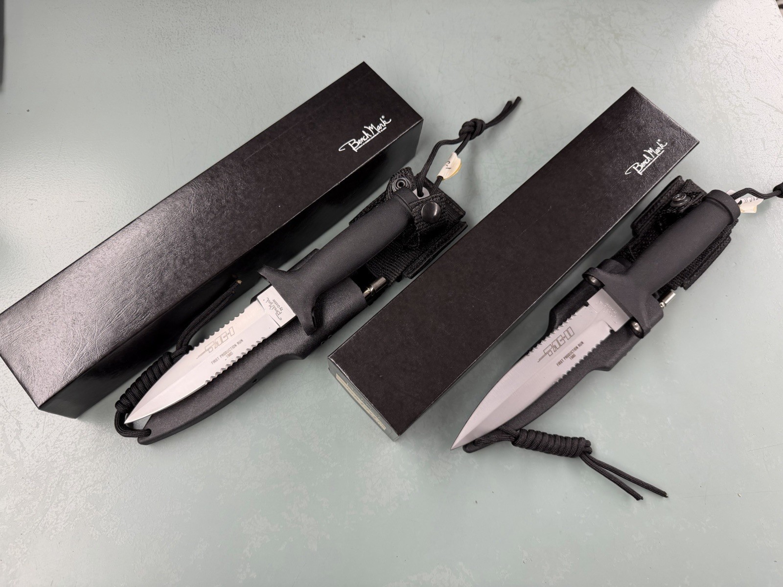 GERBER BENCH MARK TAC-I & TAC-II FIRST PRODUCTION COMBAT KNIVES