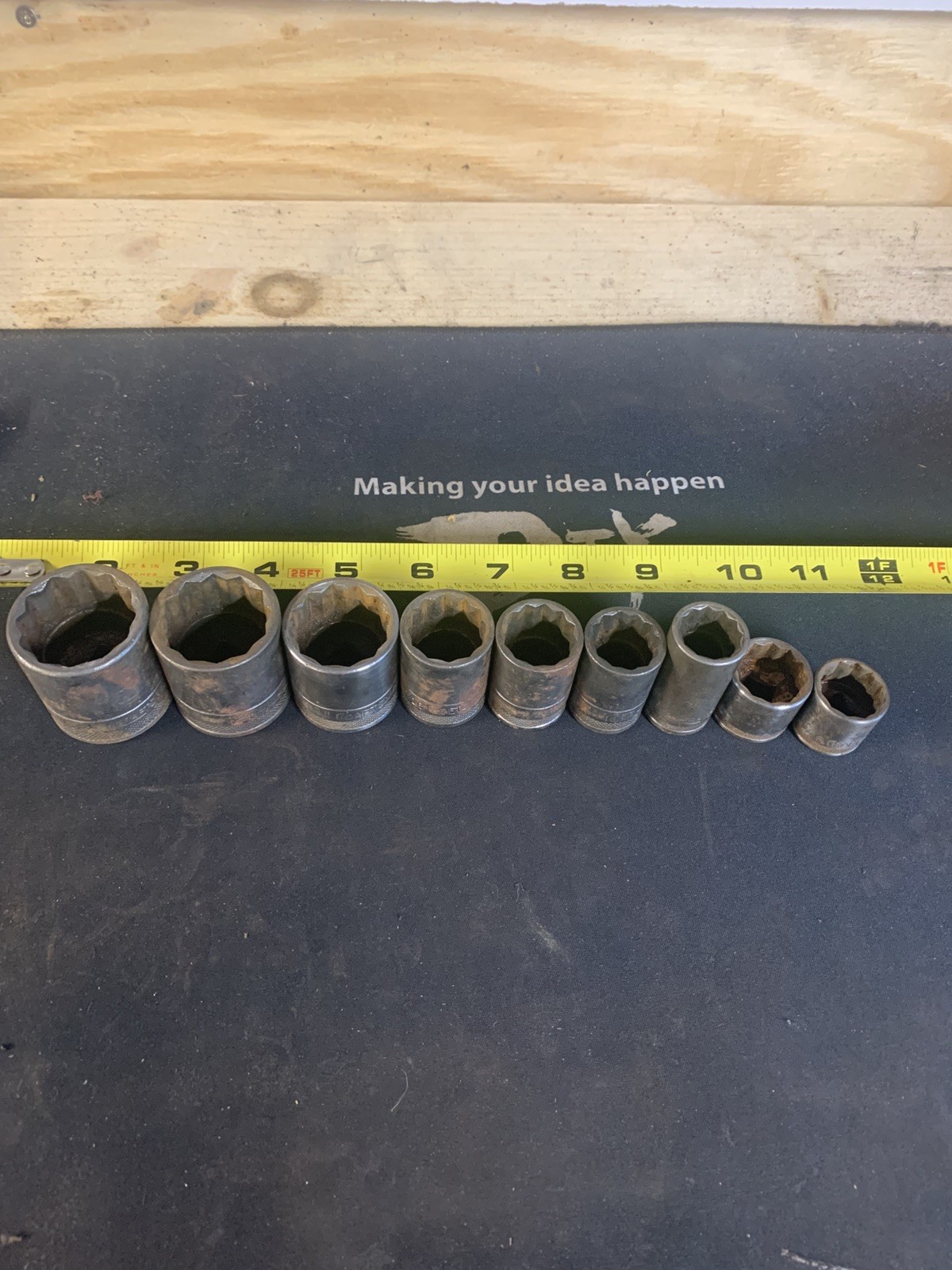Vintage Craftsman Sockets - Circle H  1/2\