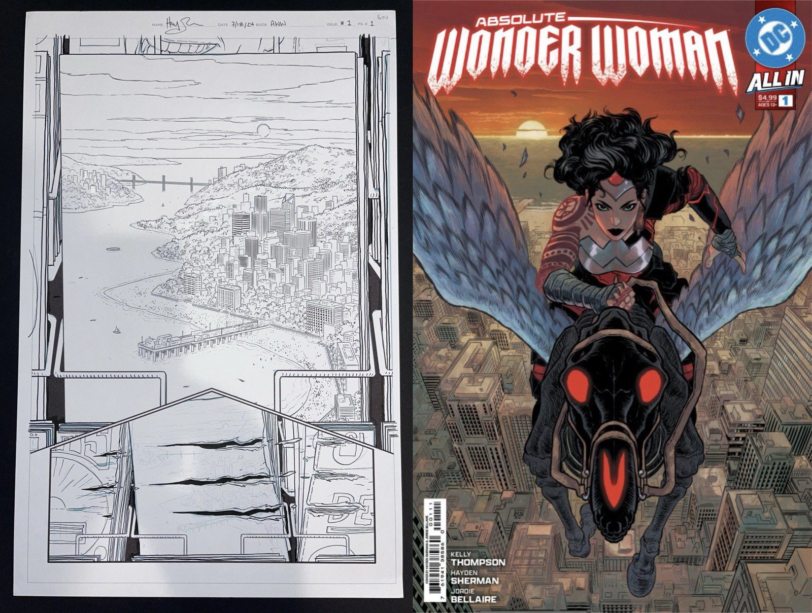 KEY PAGE Absolute Wonder Woman #1 Page 1  - Original Art - Hayden Sherman DC