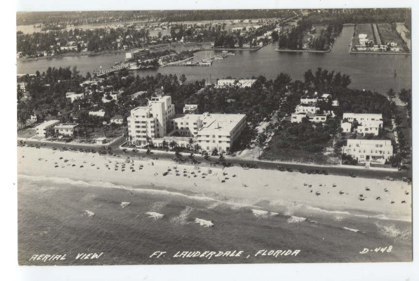 FORT LAUDERDALE FL - Aerial View - ca1930s RPPC 