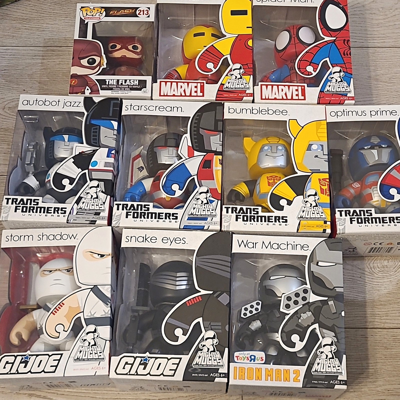 Funko 9pc Boxed Mixed Lot Mighty Muggs & Pop The Flash #213 Marvel/TF