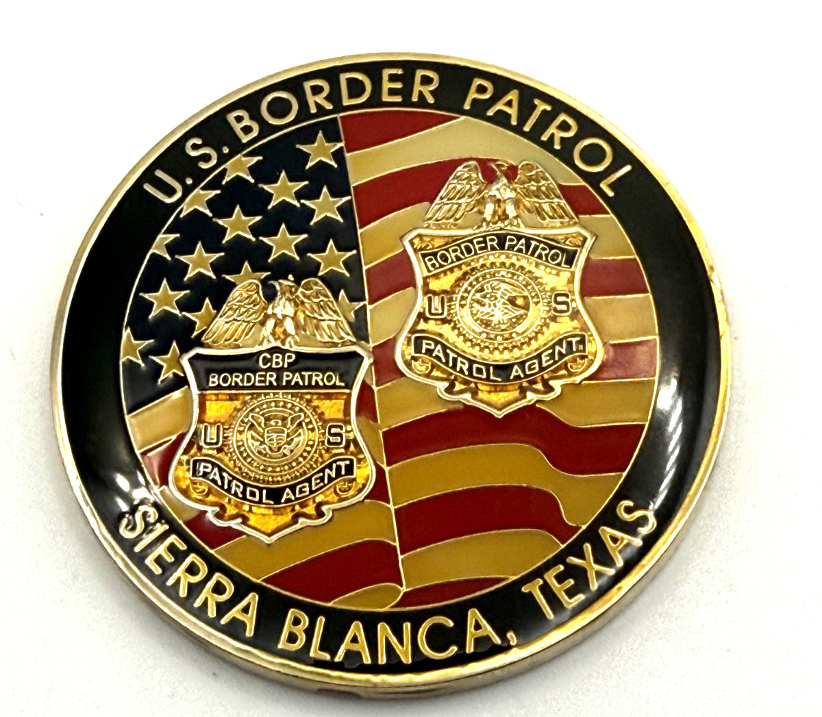 G74 US Border Patrol Sierra Blanca Texas Police Challenge Coin
